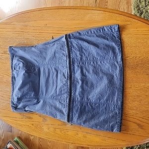 Strapless Jean Colored 2 Piece Dress